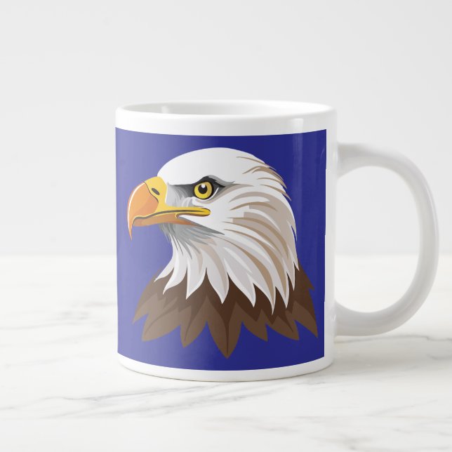 Bald eagle head large coffee mug (Right)