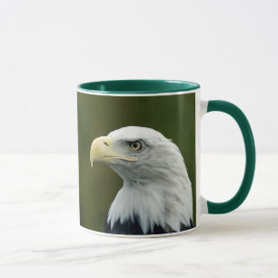 Bald Eagle head Ringer Ceramic Mug