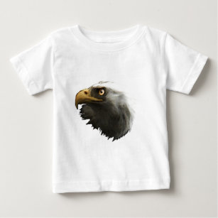 Bald Eagle Head Wildlife Art Portrait Baby T-Shirt
