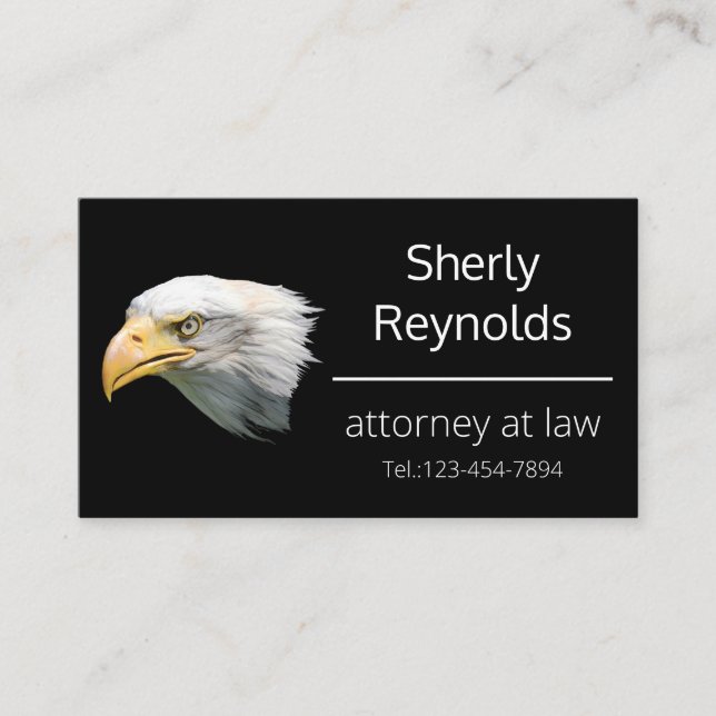 Bald Eagle impressive customizable Business Card (Front)