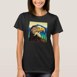 Bald Eagle imprint american bird animal graphic mo T-Shirt