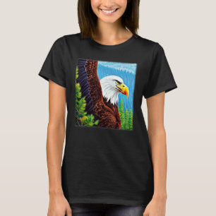 Bald Eagle imprint american bird animal graphic mo T-Shirt