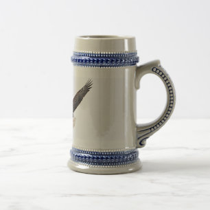 Bald Eagle in flight Beer Stein