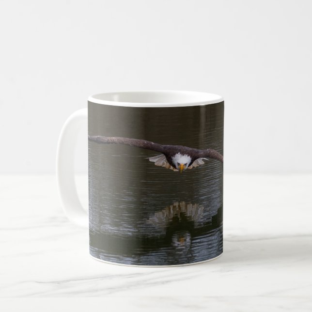 Bald Eagle in Flight Coffee Mug (Front Left)