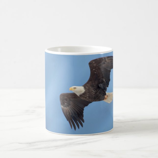 Bald Eagle in flight Coffee Mug (Center)