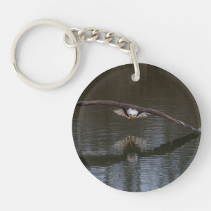 Bald Eagle in Flight Keychain