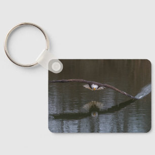 Bald Eagle in Flight Keychain