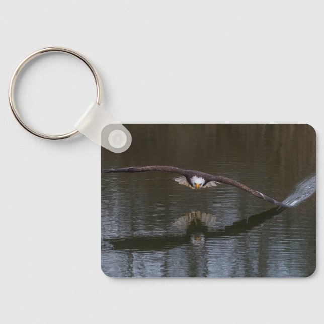 Bald Eagle in Flight Keychain (Back)