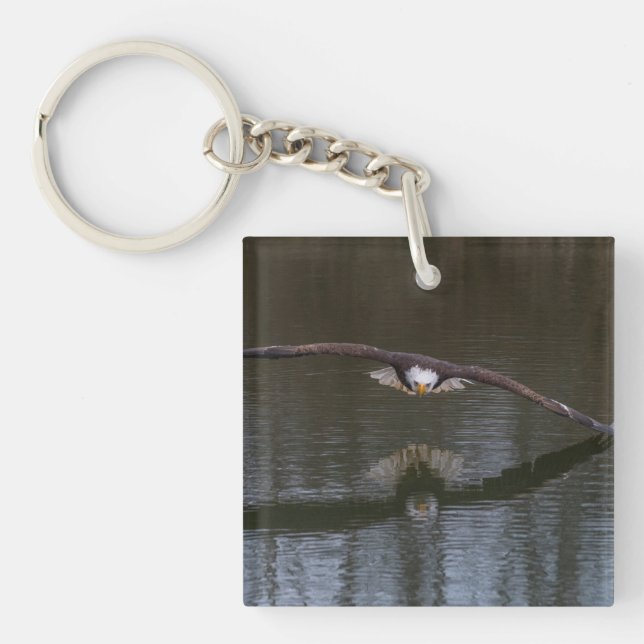 Bald Eagle in Flight Keychain (Front)