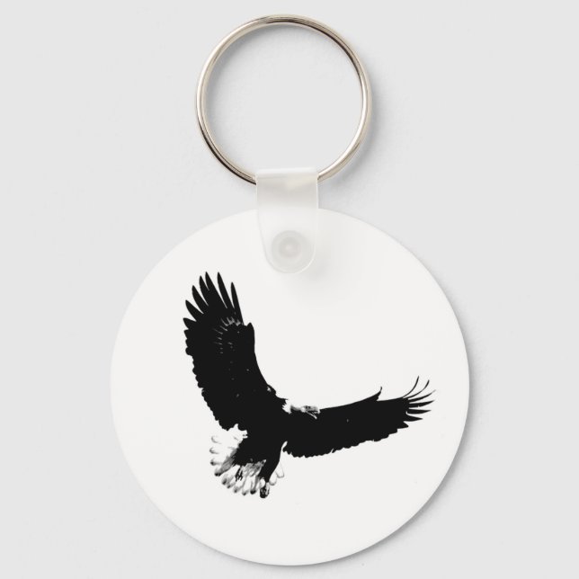 Bald Eagle in Flight Keychain (Front)