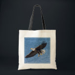 Bald eagle in flight tote bag<br><div class="desc">Bald eagle,  Homer,  Southcentral Alaska</div>