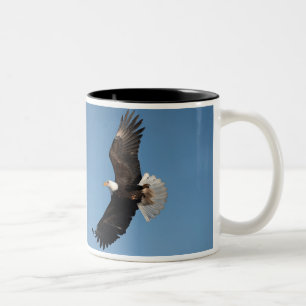 Bald Eagle in Flight Two-Tone Coffee Mug
