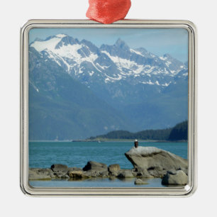 Bald Eagle in Skagway Alaska Metal Ornament