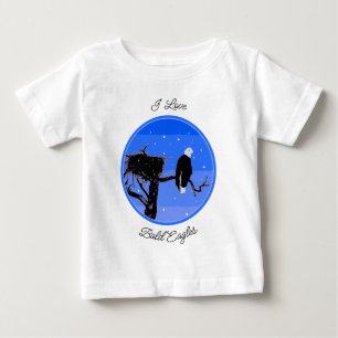 Bald Eagle in Winter  - Original Wildlife Art Baby T-Shirt