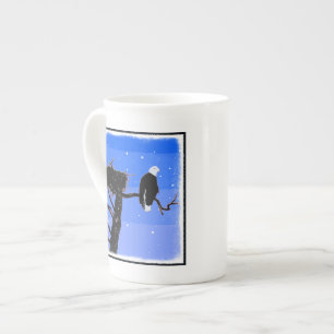 Bald Eagle in Winter  - Original Wildlife Art Bone China Mug