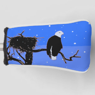 Bald Eagle in Winter  - Original Wildlife Art Golf Head Cover