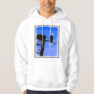 Bald Eagle in Winter - Original Wildlife Art Hoodie