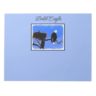 Bald Eagle in Winter  - Original Wildlife Art Notepad