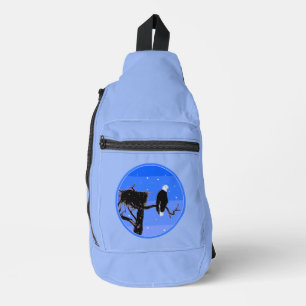 Bald Eagle in Winter  - Original Wildlife Art Sling Bag
