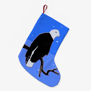 Bald Eagle in Winter  - Original Wildlife Art Small Christmas Stocking