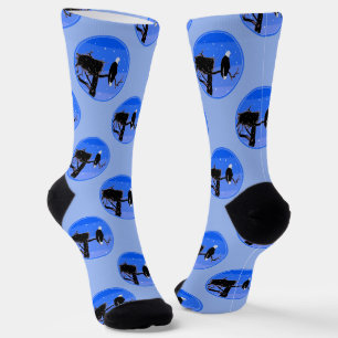 Bald Eagle in Winter  - Original Wildlife Art Socks