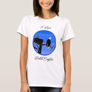 Bald Eagle in Winter  - Original Wildlife Art T-Shirt