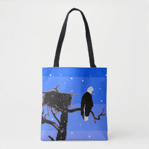 Bald Eagle in Winter - Original Wildlife Art Tote Bag