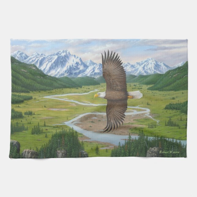 Bald Eagle Kitchen Towel (Horizontal)