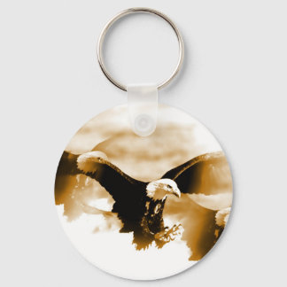 Bald Eagle Landing Keychain