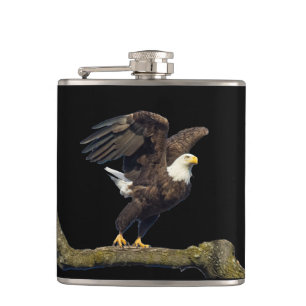 Bald Eagle Leap Hip Flask