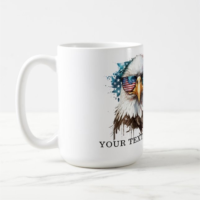Bald Eagle modern & unique USA national symbol Coffee Mug (Left)
