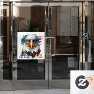 Bald Eagle modern & unique USA national symbol Window Cling