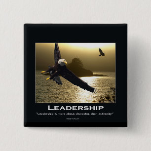 Bald Eagle Motivational Gifts 2 Inch Square Button