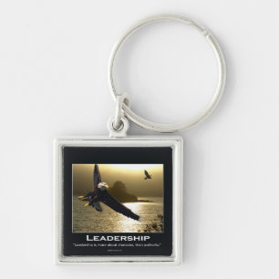 Bald Eagle Motivational Keychain, Zipper-pull, Tag Keychain