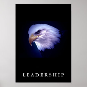 Bald Eagle Motivational Leadership Vertical Poster