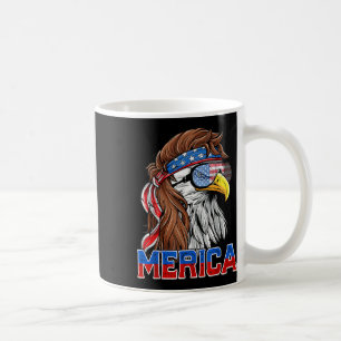 Bald Eagle Mullet Merica American Flag Patriotic 4 Coffee Mug