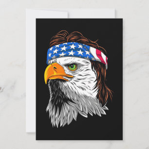 Bald Eagle Mullet USA Holiday Card