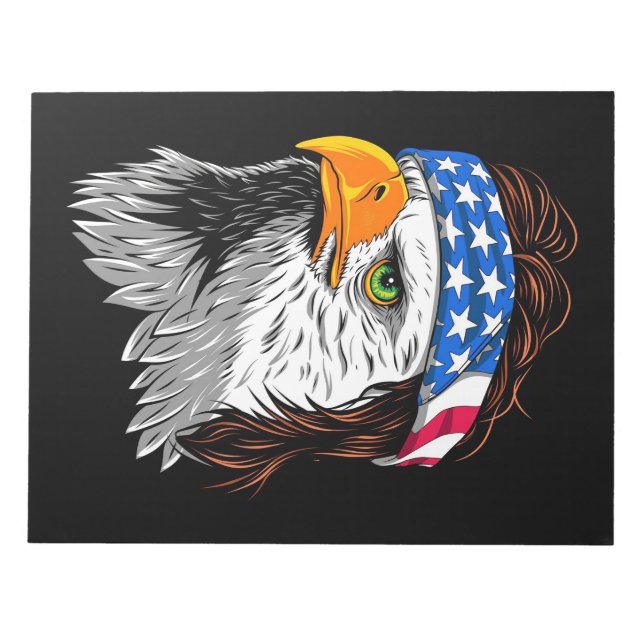 Bald Eagle Mullet USA Notepad (Front)