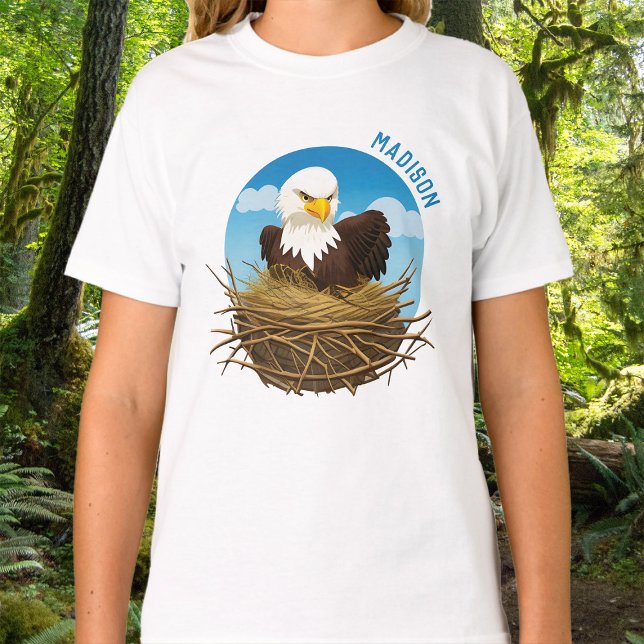 Bald Eagle Nest Cute Wildlife Nature Camp Name Fun T-Shirt (Creator Uploaded)