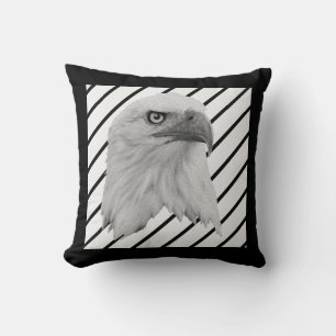 Bald Eagle Oil Paint, Throw Pillow