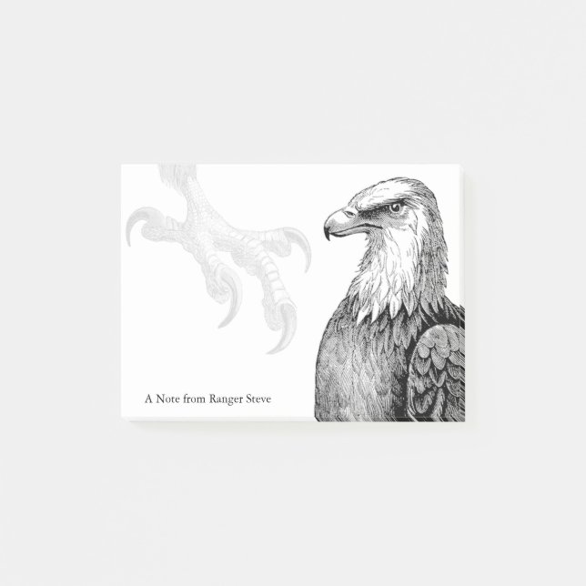 Bald Eagle Outdoorsman Forest Ranger Nature Lover Post-it Notes (Front)