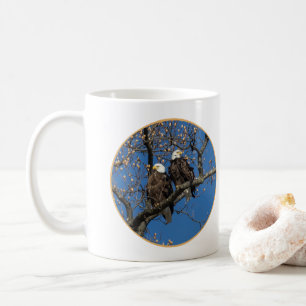 Bald Eagle Pair/Border Coffee Mug