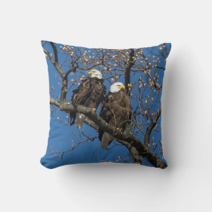 Bald Eagle Pair Throw Pillow