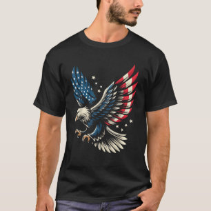 Bald Eagle Patriotic American Flag 4th Of July T-Shirt