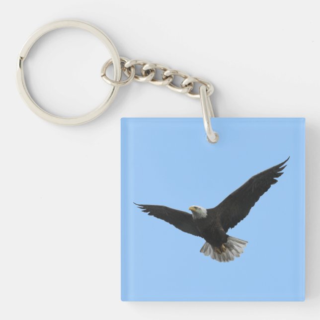 Bald Eagle Patriotic Keychain (Front)