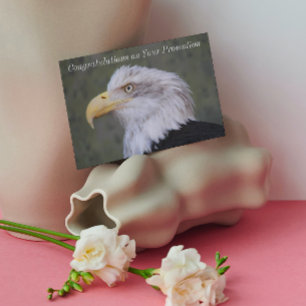 Bald Eagle Photo Promotion Congratulations Card