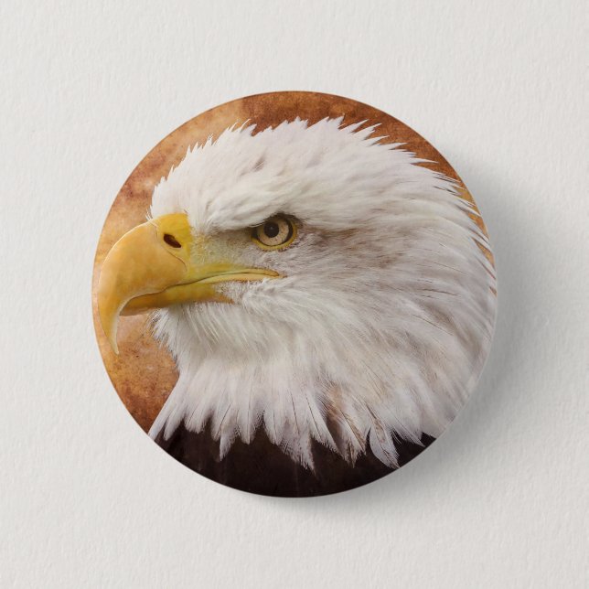 Bald Eagle Portrait 2 Inch Round Button (Front)