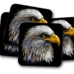 Bald Eagle Portrait | Eagle Cork Coaster Set<br><div class="desc">Bald Eagle Portrait | Eagle Cork Coaster Set - Bring some personality to a party or your bar with our Animal Coaster Collection. #baldeagle,  #baldeaglecoasters,  #animalcoasters</div>