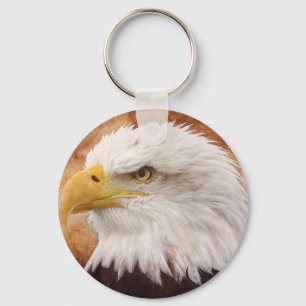 Bald Eagle Portrait Keychain