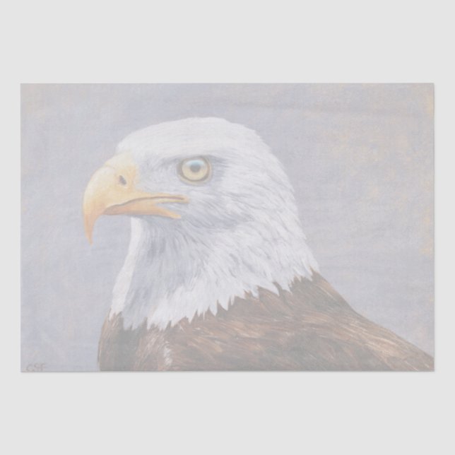 Bald Eagle Portrait Tissue Paper (Front)
